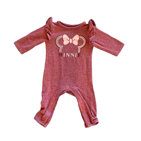 Disney Jumping Beans Minnie Mouse Long Sleeve Onesie, NB - Picture 1 of 3
